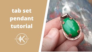 Internal Tab Setting Gemstone Pendant  12 Months Of Metal [upl. by Eselahc]