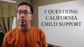 5 Questions  CA Child Support  The Law Offices of Andy I Chen [upl. by Germayne337]