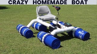 Homemade 5 gallon bucket race style fishing boat [upl. by Enimassej]