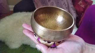 How to Play Your Singing Bowl 4quot Brass Hammered [upl. by Eahsal]