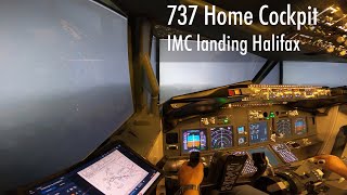 737 Home Cockpit IMC landing Halifax  MSFS 2020  4K [upl. by Ioyal103]