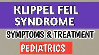 Klippel Feil Syndrome amp Sprengels Deformity In Children [upl. by Ise469]