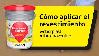 Cómo aplicar el revestimiento  weberplast rulato travertino [upl. by Rennerb]