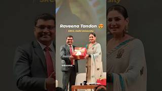 Raveena Tandon at Srcc DU celebrity bollywood raveenatandon delhiuniversity srcc [upl. by Ociredef]