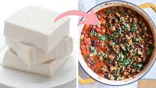 How to REALLY cook tofu  Meaty Tofu Chili  Vegan Air Fryer Recipe [upl. by German303]