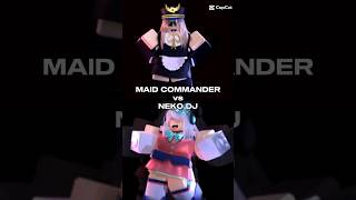 TDS Maid Commander vs Neko DJ roblox tds towerdefensesimulator [upl. by Ahsikym]