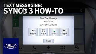 SYNC 3 Text Messaging  SYNC 3 HowTo  Ford [upl. by Chico]