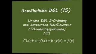 Gewöhnliche DGL15 Schwingungsgleichungen III [upl. by Janine432]