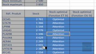 Excel 2007  Fonction SI imbriquées  ALEAENTREBORNES  ET  OU [upl. by Adyahs]