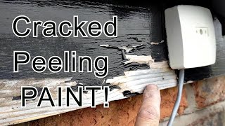 How To Restore Weathered Facia Boards Prep And Paint [upl. by Aicnerolf]