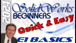 E1 SolidWorks 2024  Basic Modeling for Beginners Tutorial with Training Guide  Tips [upl. by Goldina]