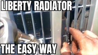 2002 2006 Jeep Liberty Radiator Rrplace How to 2003 2004 2005 Install Remove [upl. by Aciretal]