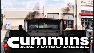 59 cummins straight pipe rolling coal [upl. by Rotow]