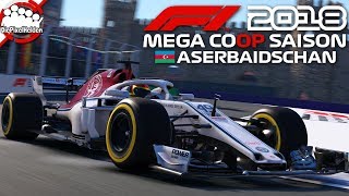 F1 2018 MEGA COOP SAISON 8  Lauf 4  Aserbaidschan  Rennen  Lets Play F1 2018 Mega Coop [upl. by Michaelina]