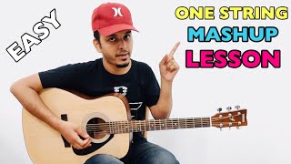 Easy Guitar Songs Tabs  One String  10 Arijit Singhs Single String Guitar Songs Mashup Hindi Song [upl. by Avilo888]