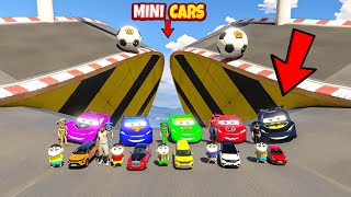 Shinchans Mini Cars vs LittleShinghams Super Cars Speed Break Ramp in GTA 5 in Telugu [upl. by Faus849]