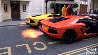 DUAL FLAMETHROWER  Epic Aventador Rev Battle [upl. by Juliano]