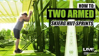 How To Do TWO ARMED SKIERG HIIT SPRINTS  Exercise Demonstration Video and Guide [upl. by Regen]