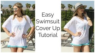 Easy Swimsuit Cover Up Tutorial DIY [upl. by Tollmann]