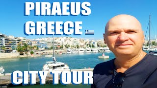 Piraeus Athens Greece City Walking Tour To The Marina [upl. by Opportuna]