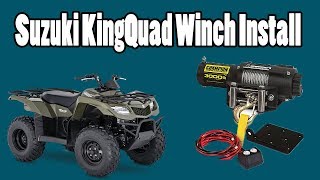 Winch install  Suzuki KingQuad 400 [upl. by Lletram]