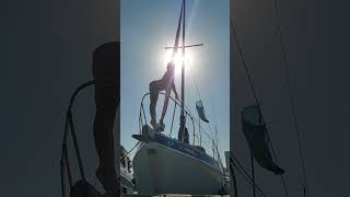 play on the bow of our sailboat Uptown Girl [upl. by Mettah]