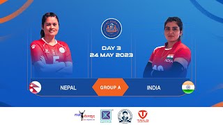 Nepal vs India  M11  CAVA Womens Challenge Cup 2023 नेपाल विरुद्ध भारत [upl. by Annauqahs950]