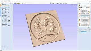 Golf Award  3D Toolpaths  Vectric V11 Tutorials [upl. by Jami]