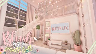 BLOXBURG Blush Small Loft  5x5 interior speedbuild 38k ♡ [upl. by Eward]