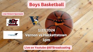 Boys Basketball Vernon vs Hackettstown 12724 [upl. by Dietsche253]