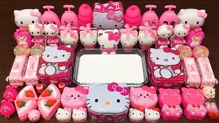 Series PINK HELLO KITTY Slime Mixing Random Things into GLOSSY Slime Satisfying Slime Videos 18 [upl. by Notniuqal]