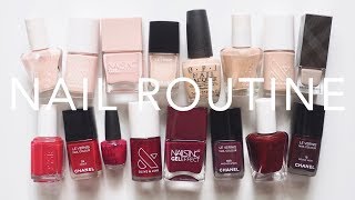 Nail Polish Routine  AtHome Manicure Tutorial Tips and Tools [upl. by Lyrad]