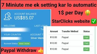 Star Clicks Payment Proof 🔴Live  How To Withdraw Money From Star Clicks  Star Clicks [upl. by Oicnerual]