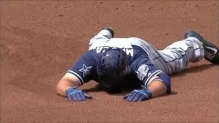 MLB Runners Tripping [upl. by Ecnadnak]