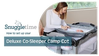 Setting up your Snuggletime Deluxe CoSleeper Camp Cot [upl. by Arinaid]