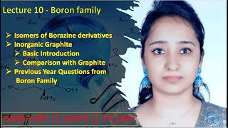 Boron family  Isomers of Borazine derivatives Inorganic Graphite  CSIRNETGATEIITJAM [upl. by Clevey104]