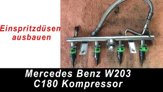 W203 Einspritzdüsen ausbauen M271 Motor A2710780549  A2710780023 [upl. by Dame50]