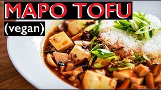 Vegan Mapo Tofu recipe  HOW TO MAKE SPICY DOUBANJIANG DOUFU 麻婆豆腐 [upl. by Hedwiga702]