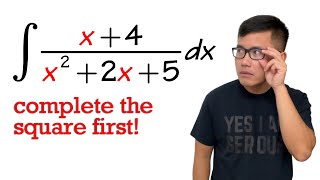 Integral by completing the square and u sub calculus 2 [upl. by Frohne]