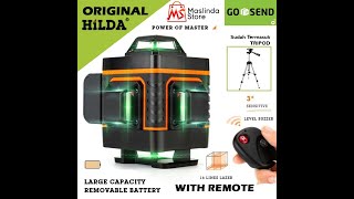 HILDA 1216 Lines 34D Laser Level Level SelfLeveling 360 Cross Super Powerfull Green Laser Level [upl. by Nairret612]