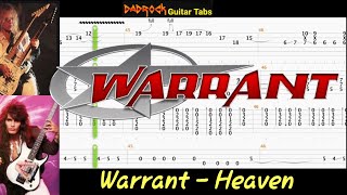 Heaven  Warrant  Guitar  Bass TABS Lesson [upl. by Airamanna]