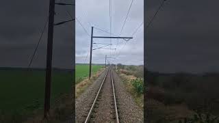 View from the rear passenger car in EC391 between Tinglev and Padborg Station  01 November 2024 [upl. by Sonnnie]