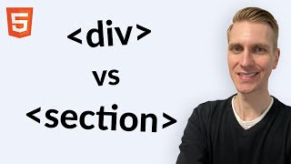 Div vs Section Tag in HTML [upl. by Alehtse]