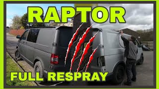 Raptor paint Full Raptor VW T5 Full Raptor Respray Raptor Black Respray [upl. by Fulton]