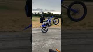 Yz450f wheelie practice yamaha [upl. by Mayor]