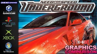 Need for Speed Underground  Graphics Comparison   Gamecube PS2 XBOX PC GBA [upl. by Ardnasal830]