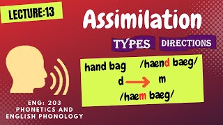 Assimilation in phonetics and phonology  Types of assimilation with examples [upl. by Oidivo678]