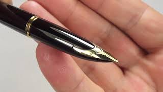 Waterman Carene Essential Black and Gold Fountain Pen GT [upl. by Nosnej]