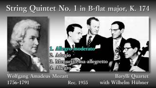 Mozart String Quintet No 1 Barylli Quartet 1955 モーツァルト 弦楽五重奏曲第1番 バリリ四重奏団 [upl. by Zena]