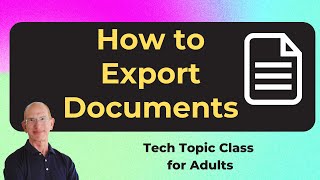 Export Documents from Microsoft Word Google Docs and Apple Pages [upl. by Ahsatan]